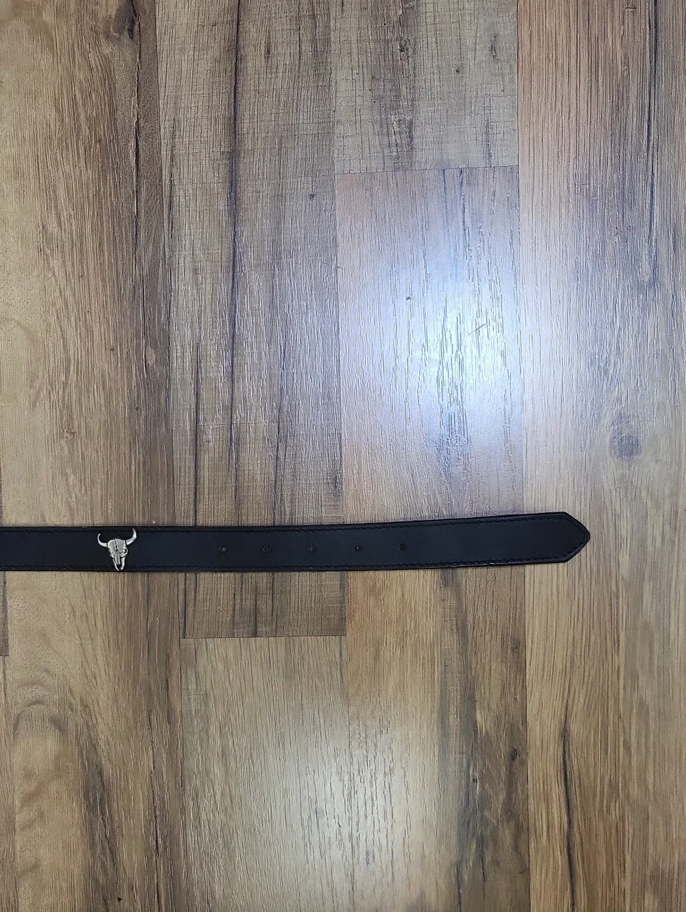 MONTANA SILVERSMITHS Black Leatger Silver Concho Wester Belt. Size 31.5
